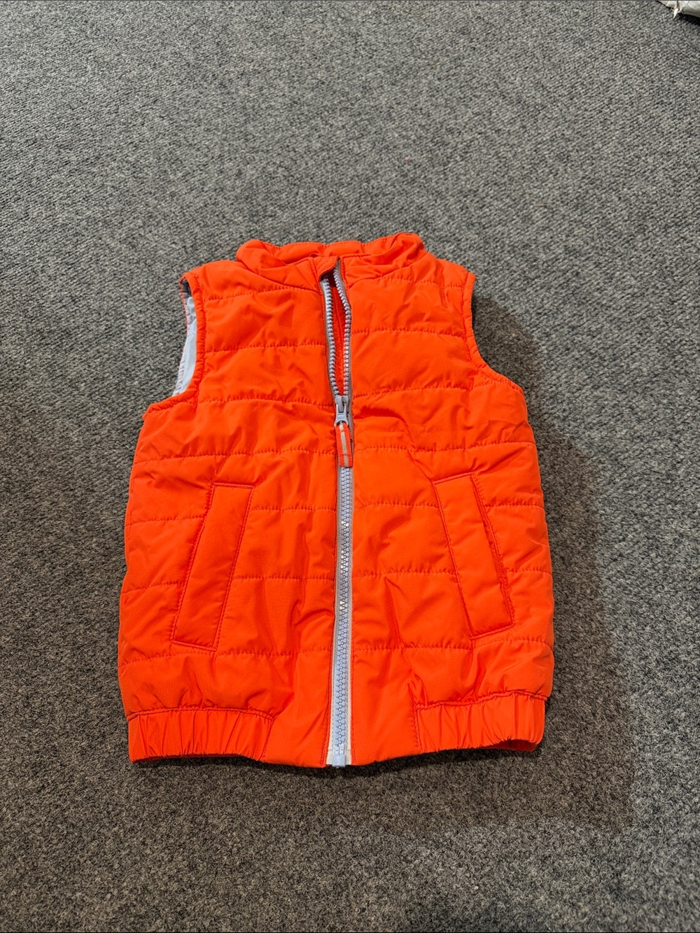 Cat & Jack Orange Quilted Puffer Vest